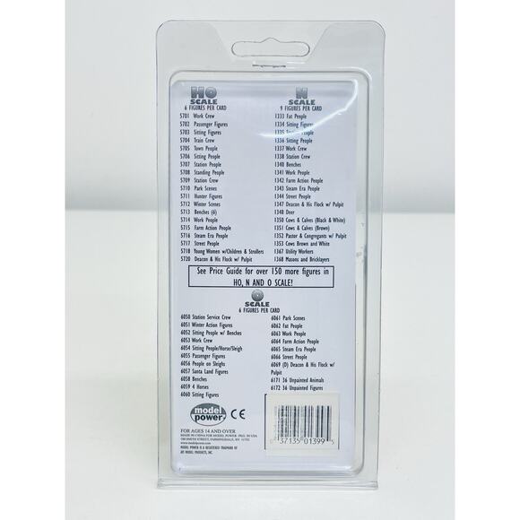 Model Power N Scale 72 Assorted Figures Hand Painted 1399 New Sealed - Picture 3 of 3